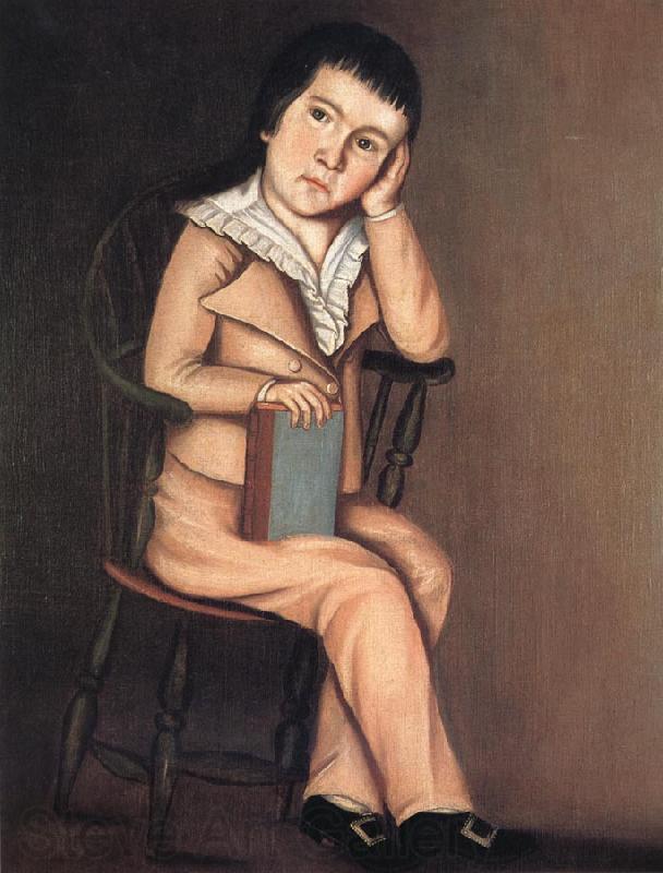 Beardsley Limner Little Boy in a Windsor Chair Spain oil painting art